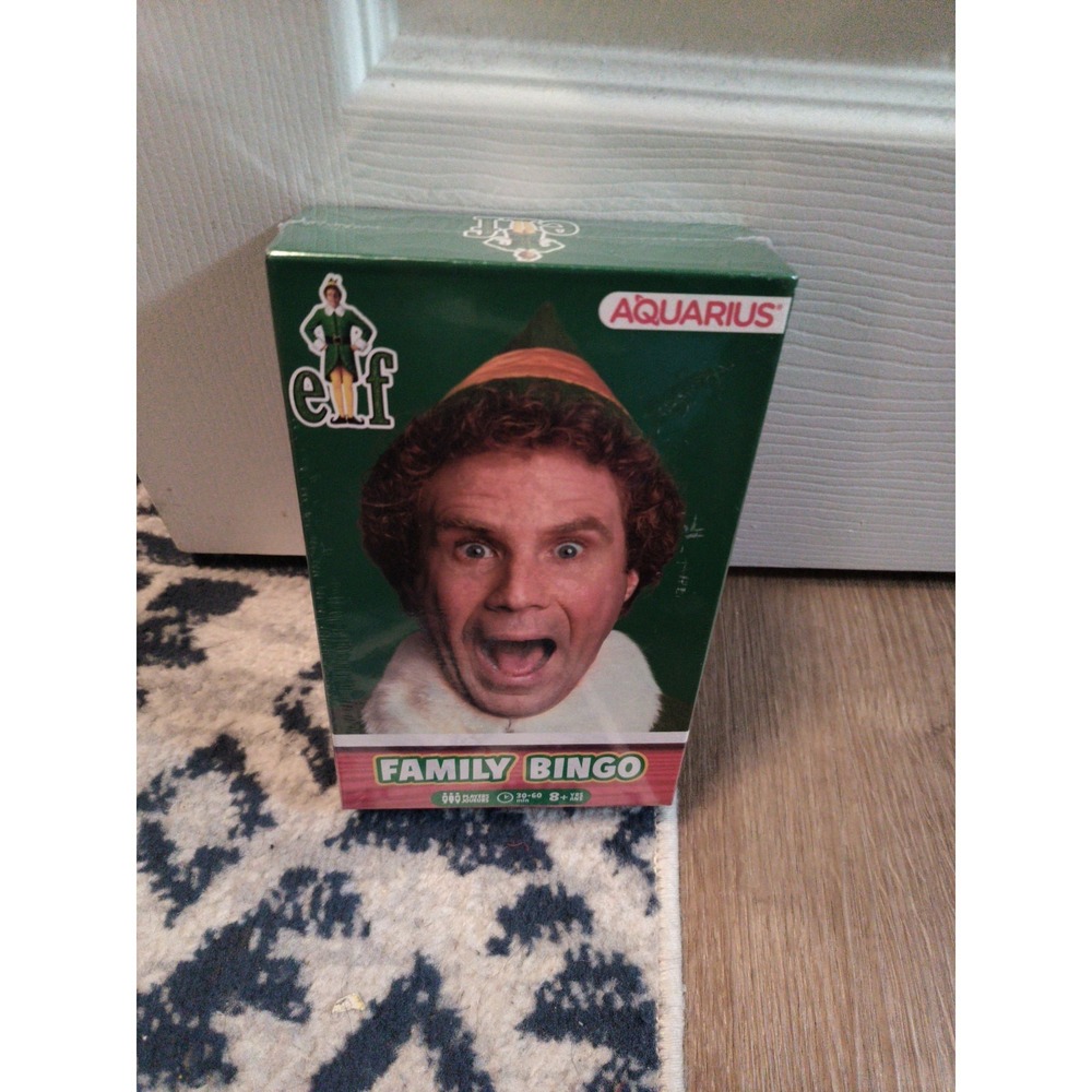 Elf Will Ferrell Fun Family Christmas Bingo by Aquarius For Game Night New!